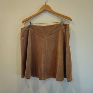Forever 21 size 0X Tan corduroy mini skirt‎ plus size